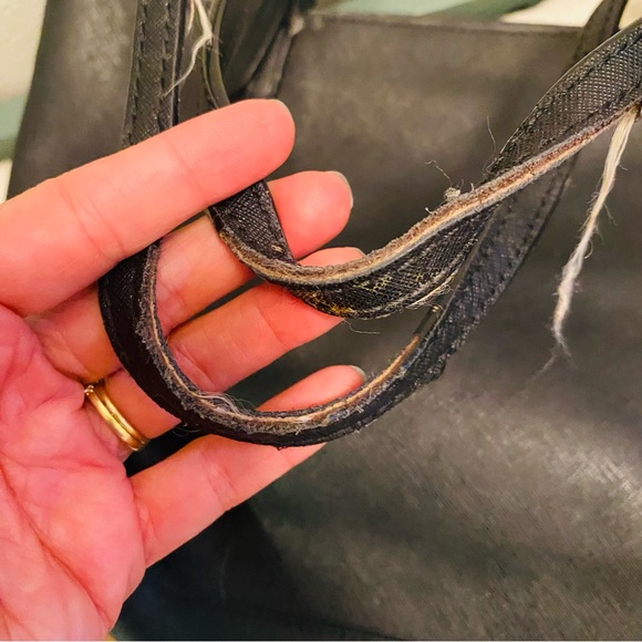 Tory Burch York Buckle Black Saffiano Leather Tote - Picture 7 of 12